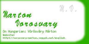 marton vorosvary business card
