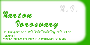 marton vorosvary business card